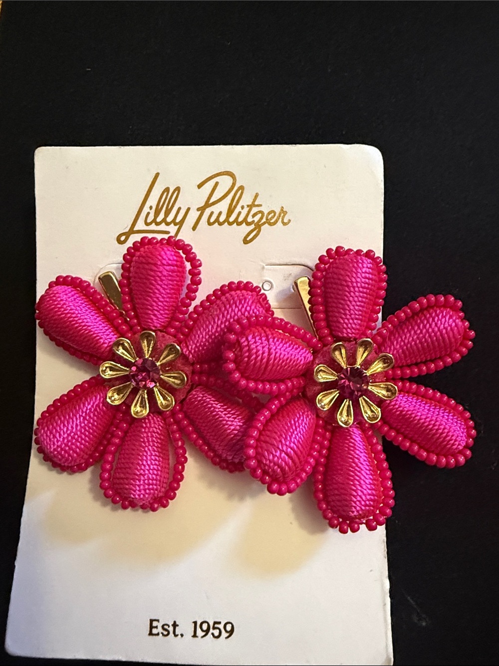 Lilly Pulitzer passion fruit petal FlowerEarrings New